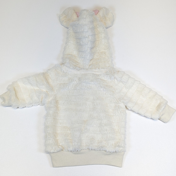 Disney Baby - Soft Minnie Mouse Fluffy Zip Hoodie with Ears and Pink Bow - Picture 6 of 6